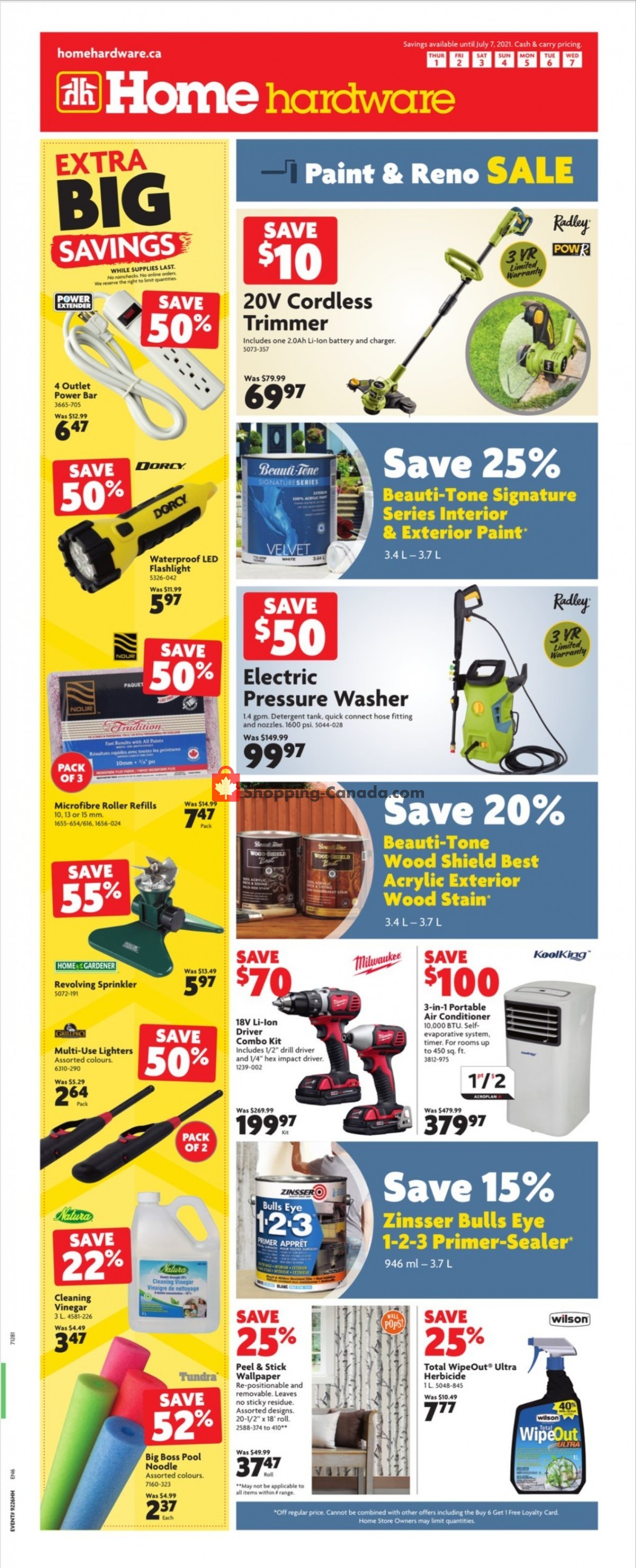 Home Hardware Canada, flyer (Extra Big Savings ON) July 1 July 7