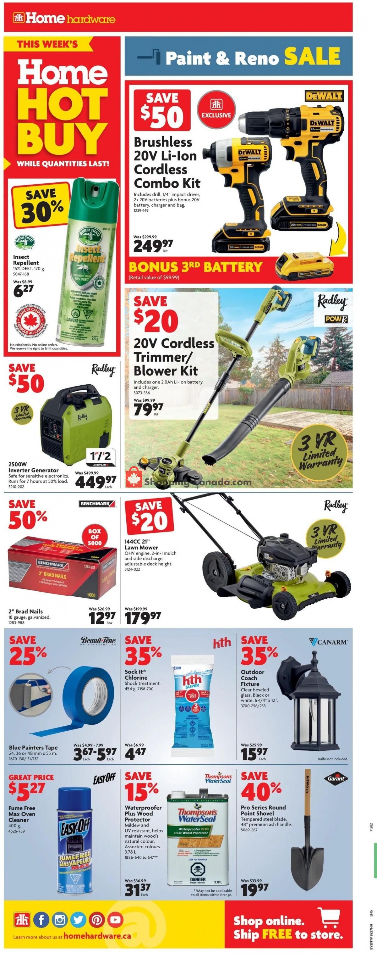Home Hardware Canada, flyer (Extra Big Savings ON) July 8 July