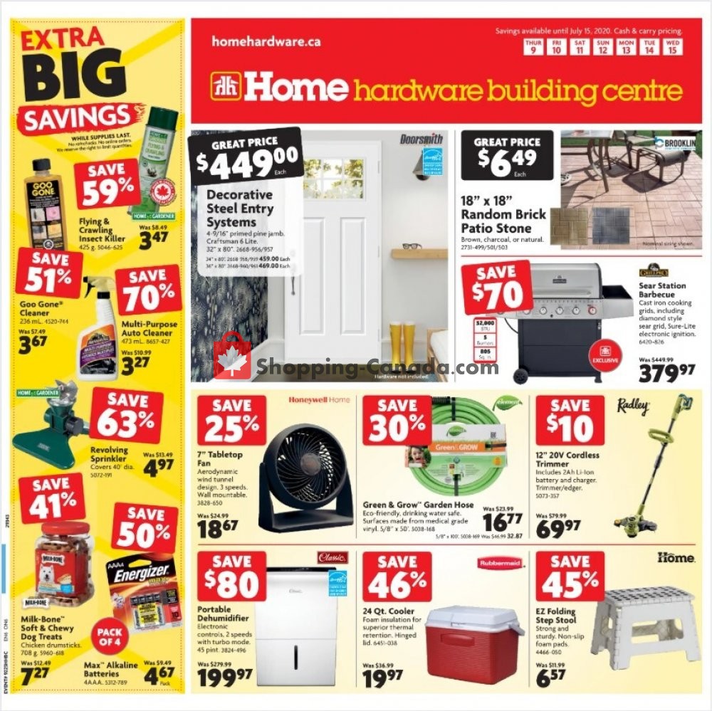 Home Hardware flyer from Thursday July 9, 2020 to Wednesday July 15, 2020 - page 1