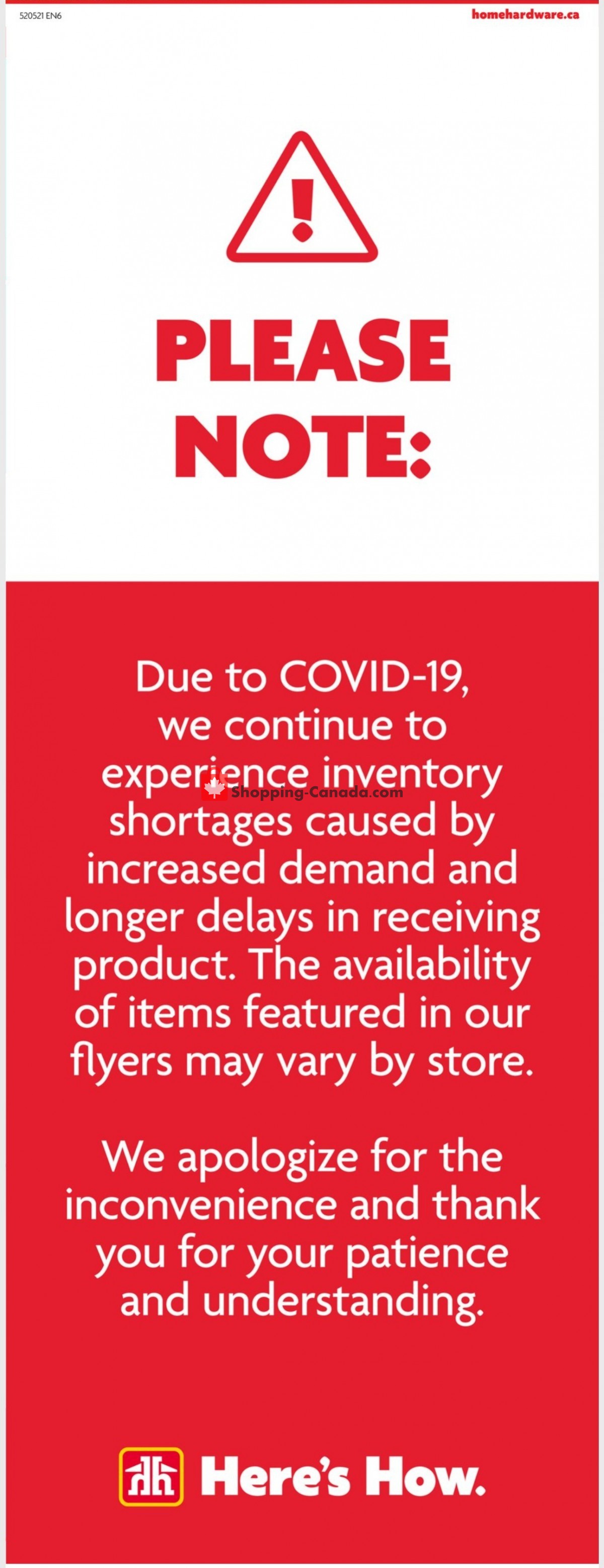 Home Hardware flyer from Thursday June 3, 2021 to Wednesday June 9, 2021 - page 14