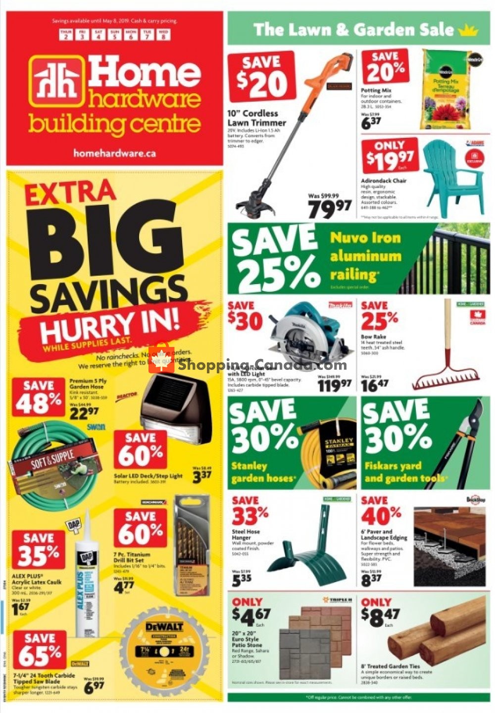 Home Hardware flyer from Thursday May 2, 2019 to Wednesday May 8, 2019 - page 1