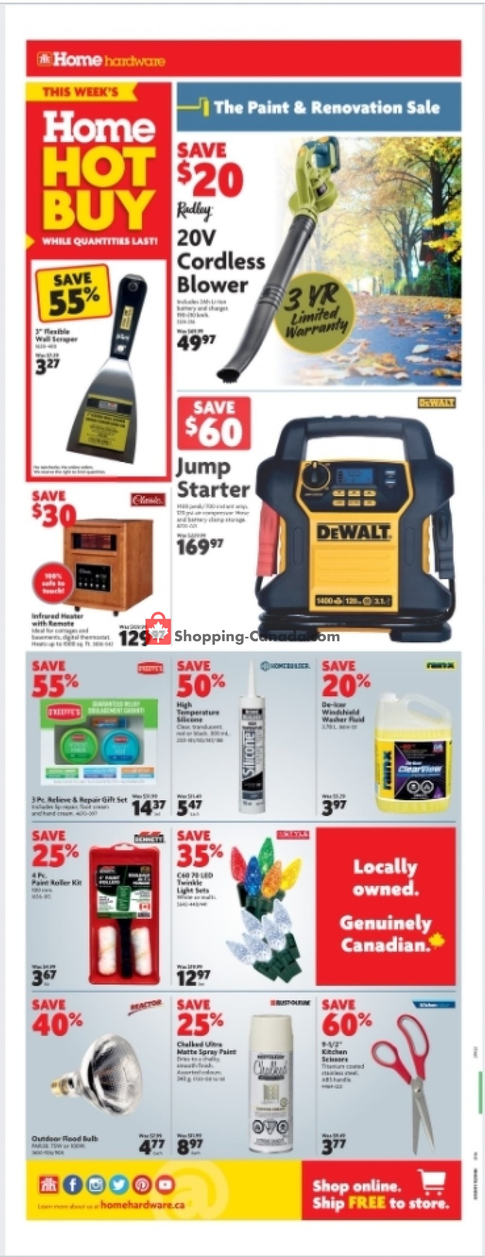 Home Hardware Canada, flyer (Extra Big Savings ON) October 29