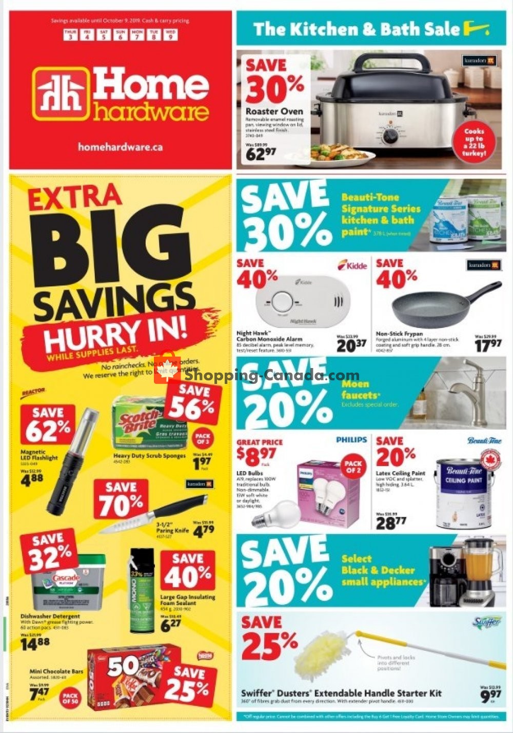 Home Hardware flyer from Thursday October 3, 2019 to Wednesday October 9, 2019 - page 1