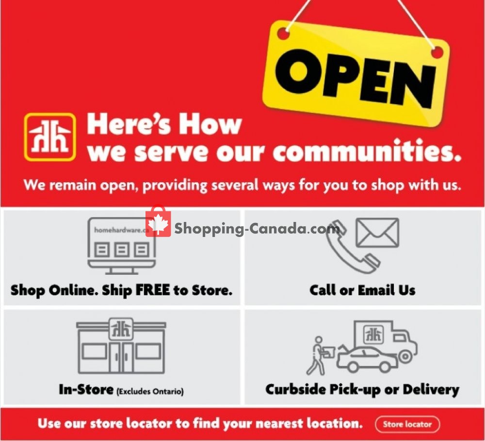 Home Hardware flyer from Thursday April 23, 2020 to Wednesday April 29, 2020 - page 1