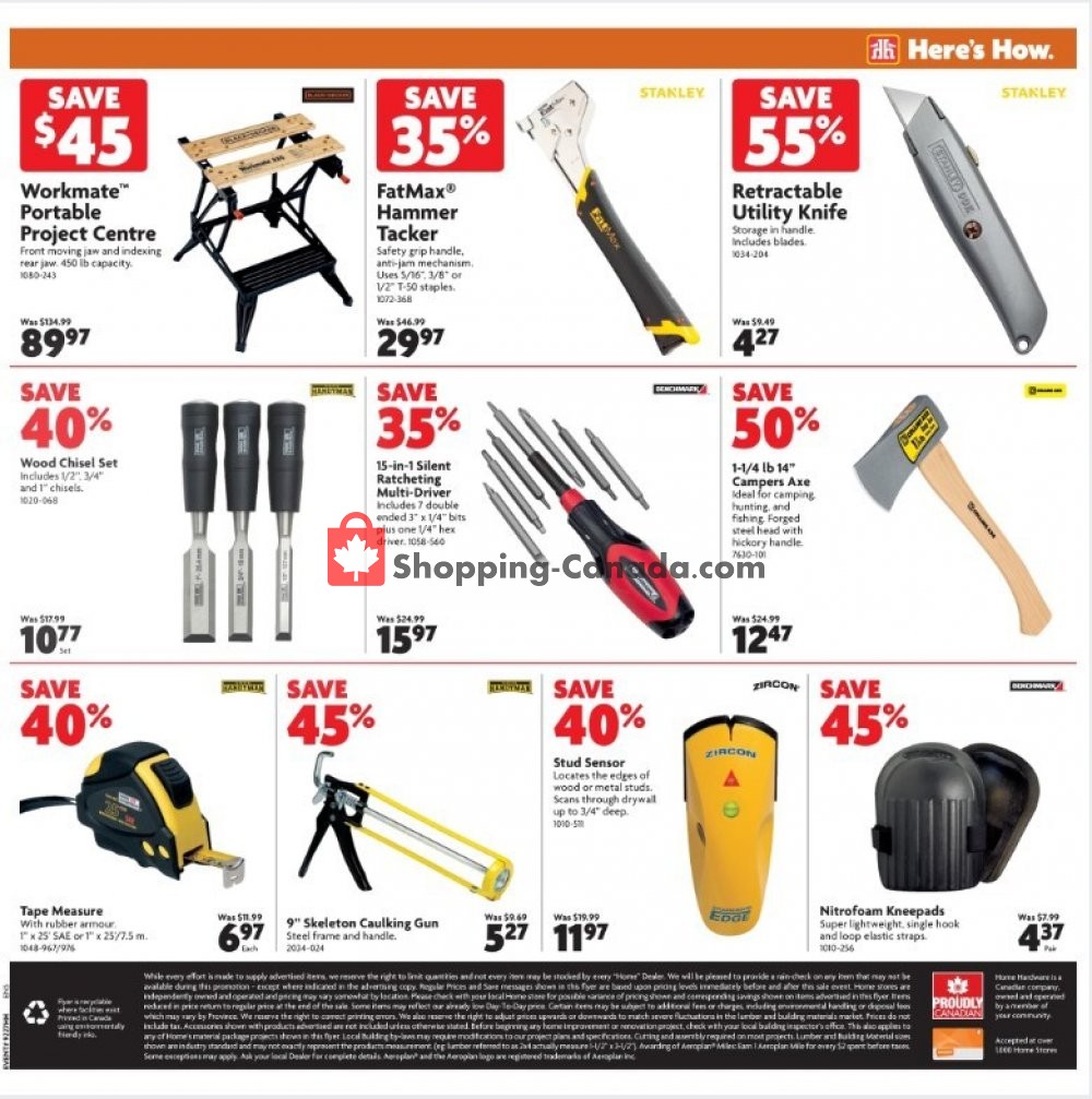 Flyer and weekly ads Home Hardware Canada (Extra Big Savings West