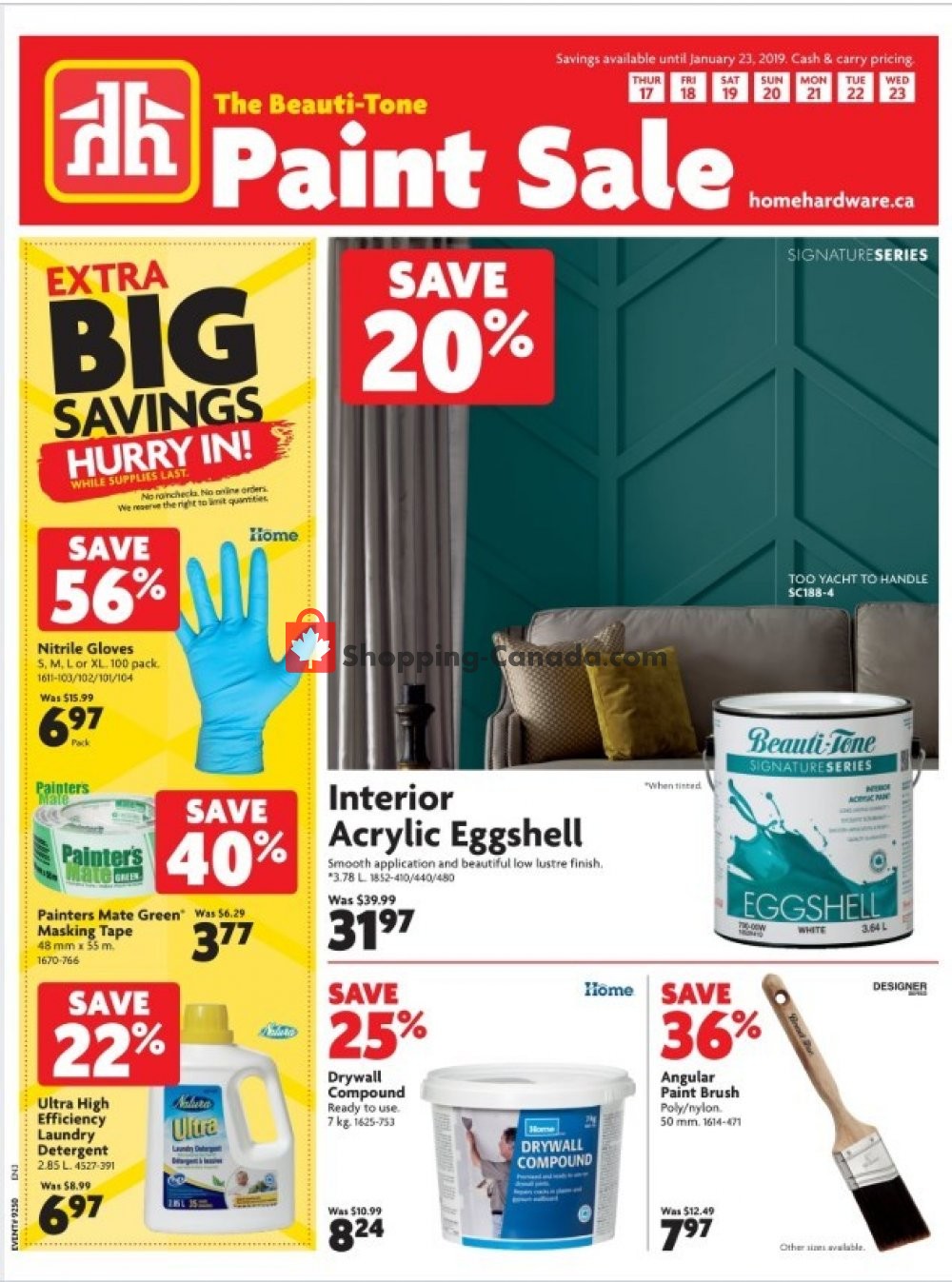 Home Hardware flyer from Thursday January 17, 2019 to Wednesday January 23, 2019 - page 1