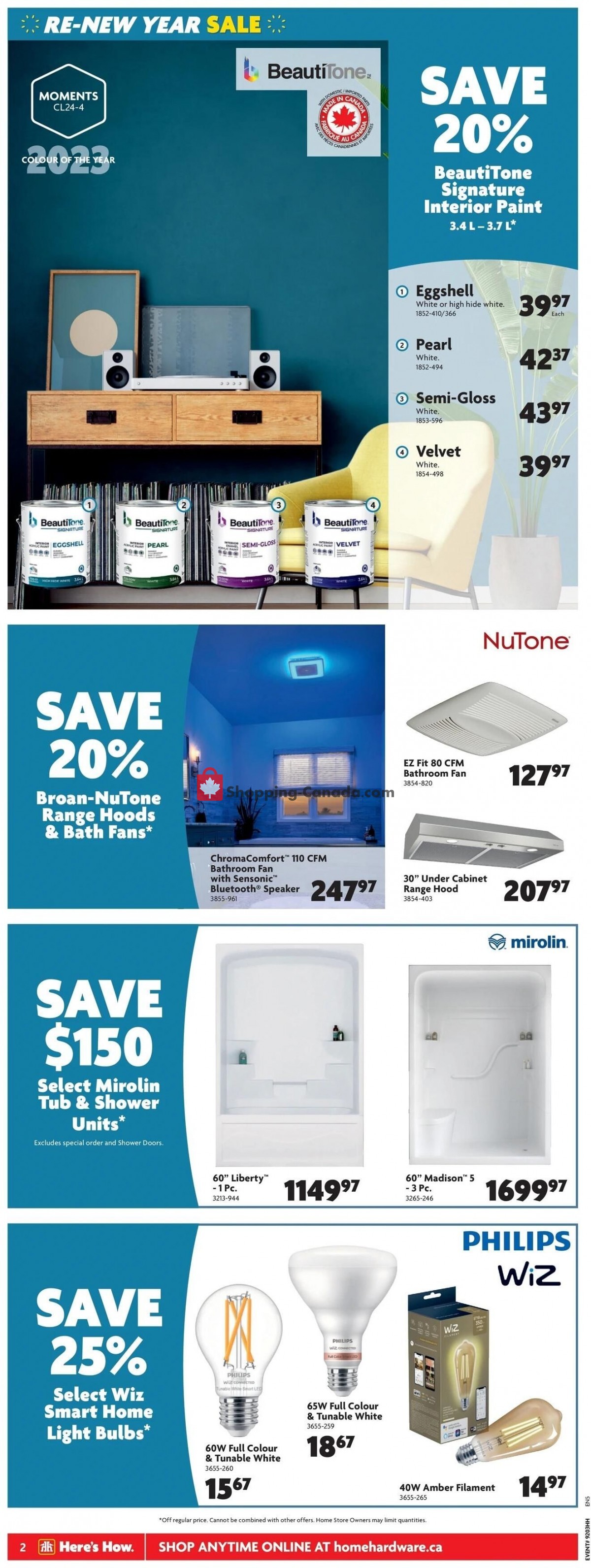 Home Hardware flyer from Thursday January 19, 2023 to Wednesday January 25, 2023 - page 4