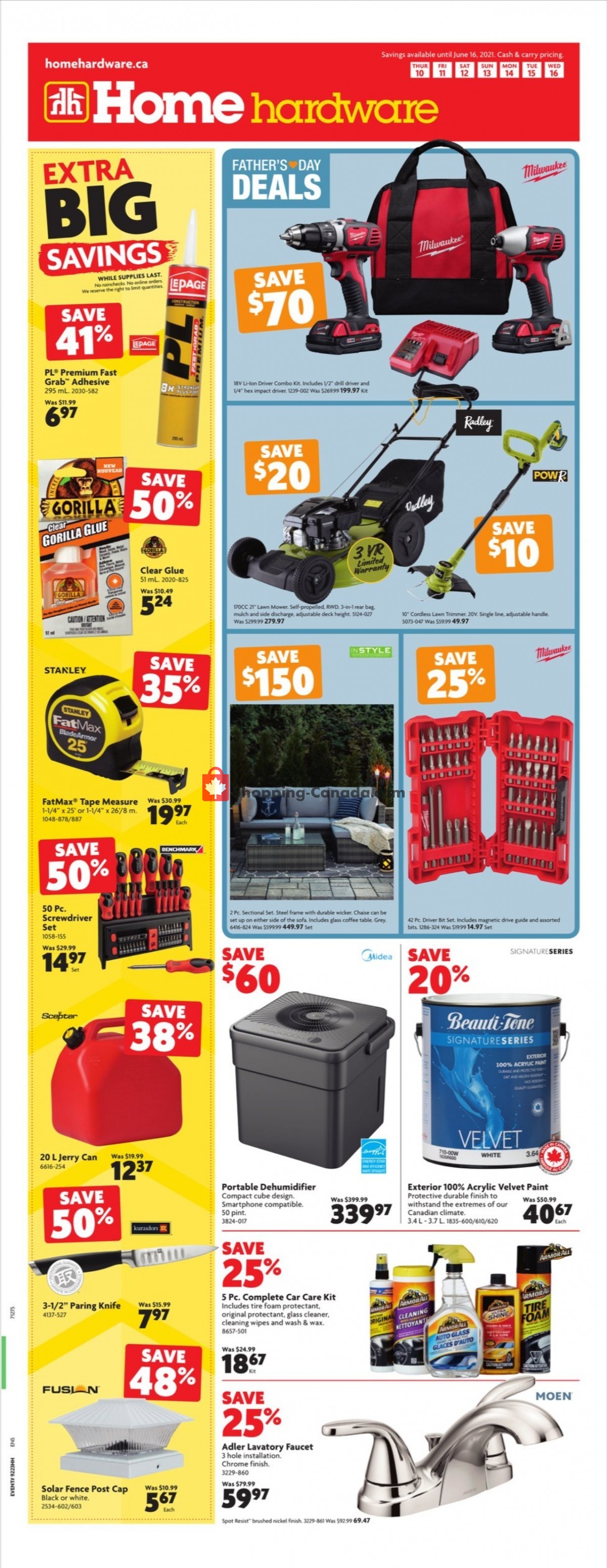 Home Hardware flyer from Thursday June 10, 2021 to Wednesday June 16, 2021 - page 1