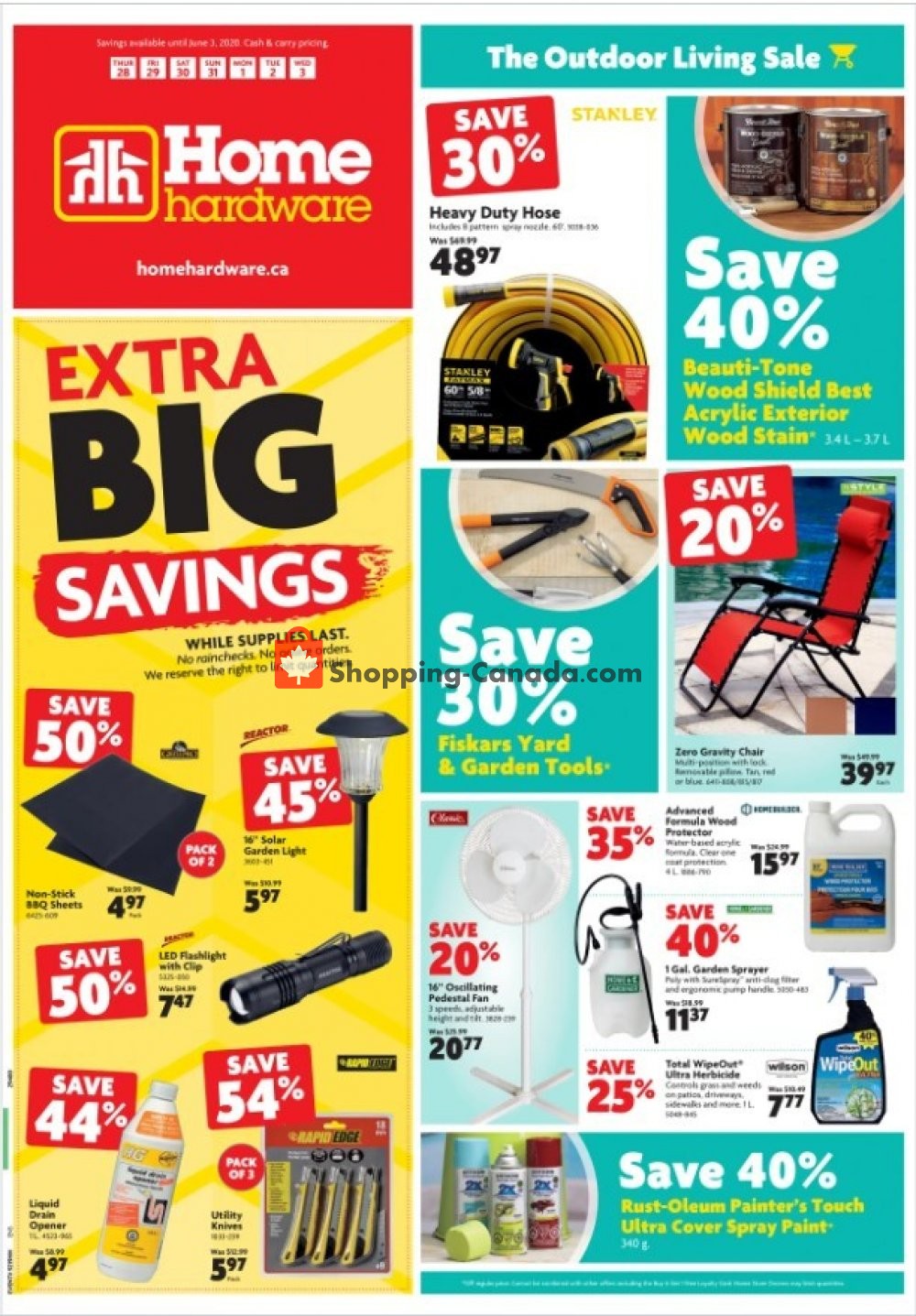Home Hardware flyer from Thursday May 28, 2020 to Wednesday June 3, 2020 - page 1