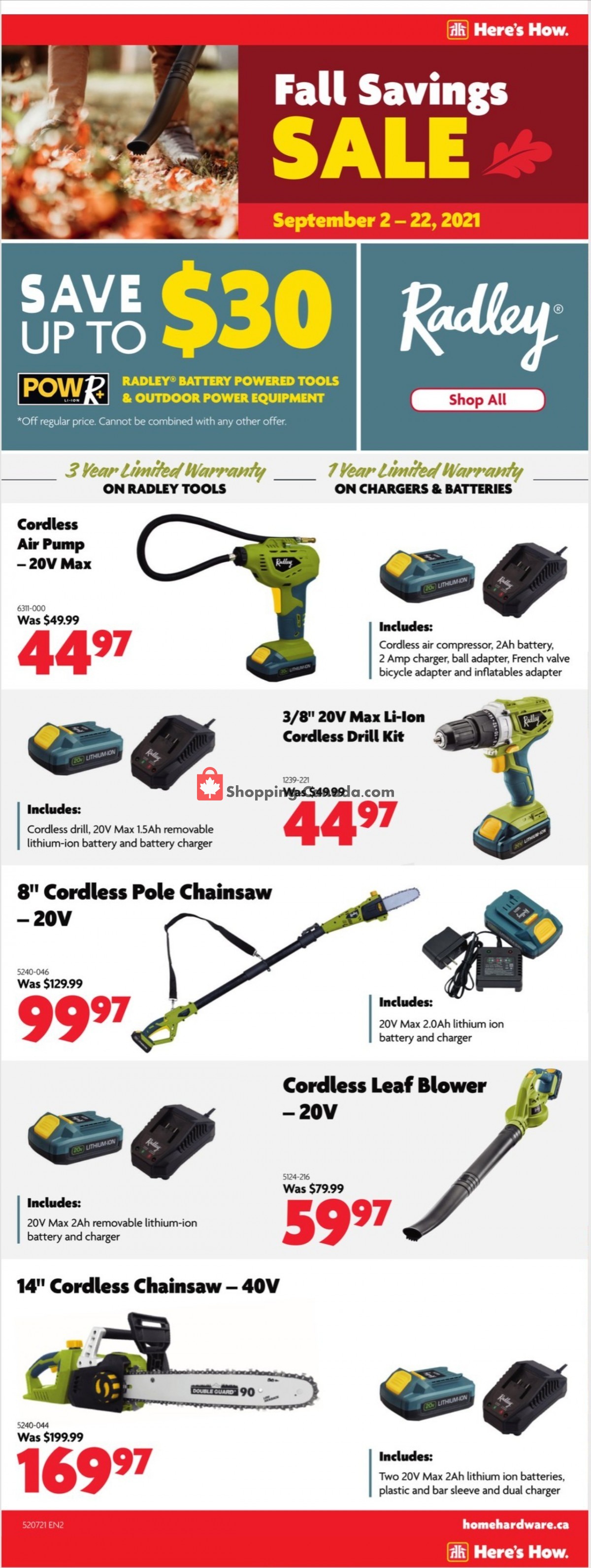 Home Hardware flyer from Thursday September 9, 2021 to Wednesday September 15, 2021 - page 11