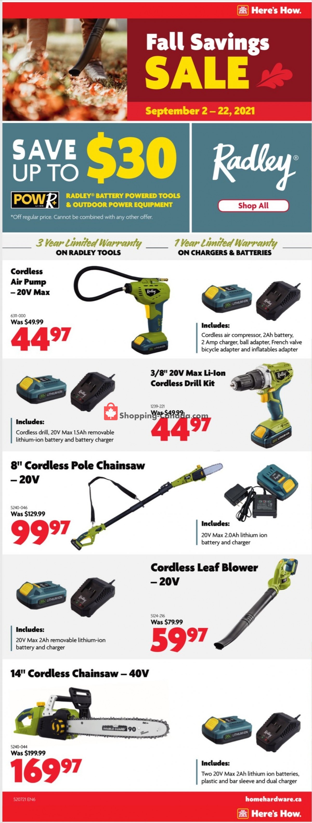 Home Hardware flyer from Thursday September 9, 2021 to Wednesday September 15, 2021 - page 9
