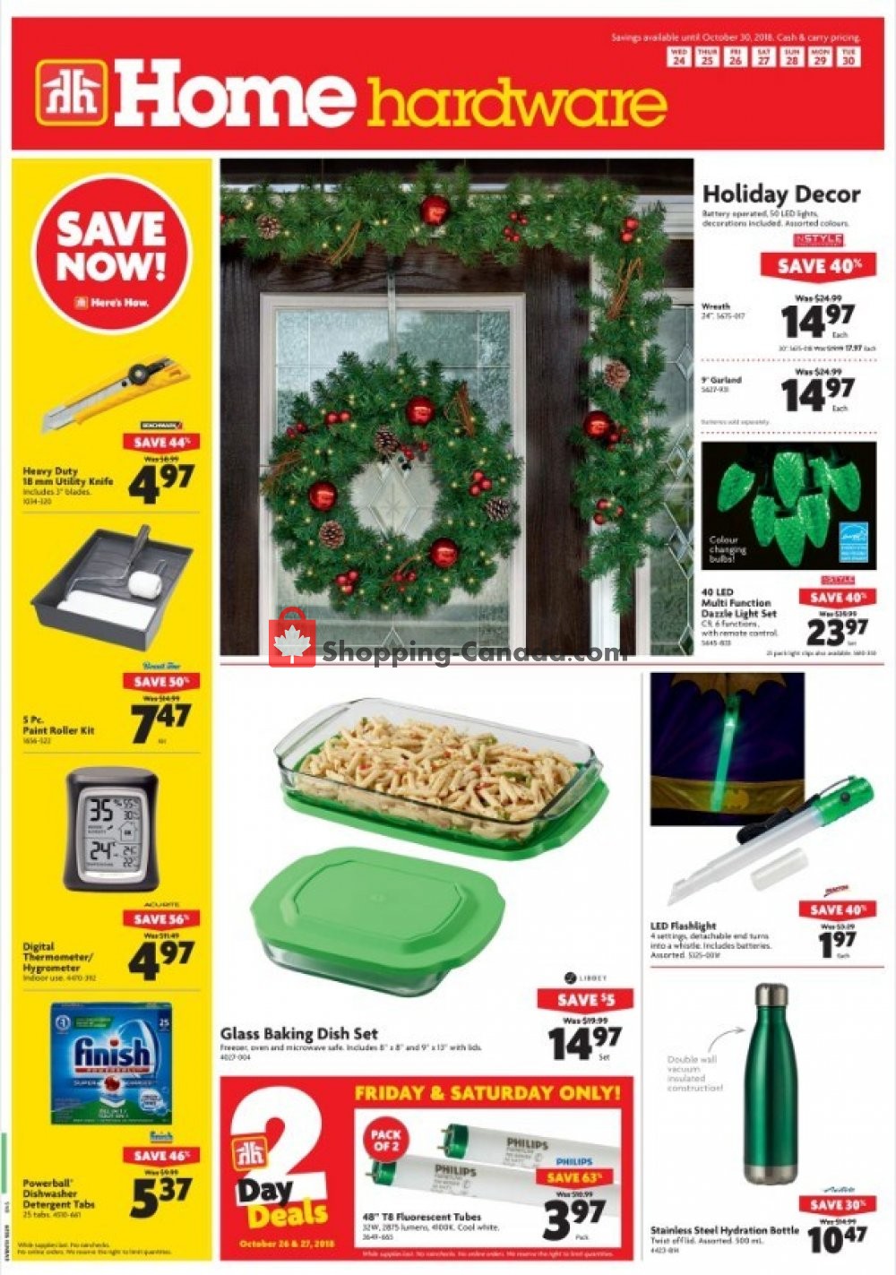 Home Hardware flyer from Wednesday October 24, 2018 to Tuesday October 30, 2018 - page 1