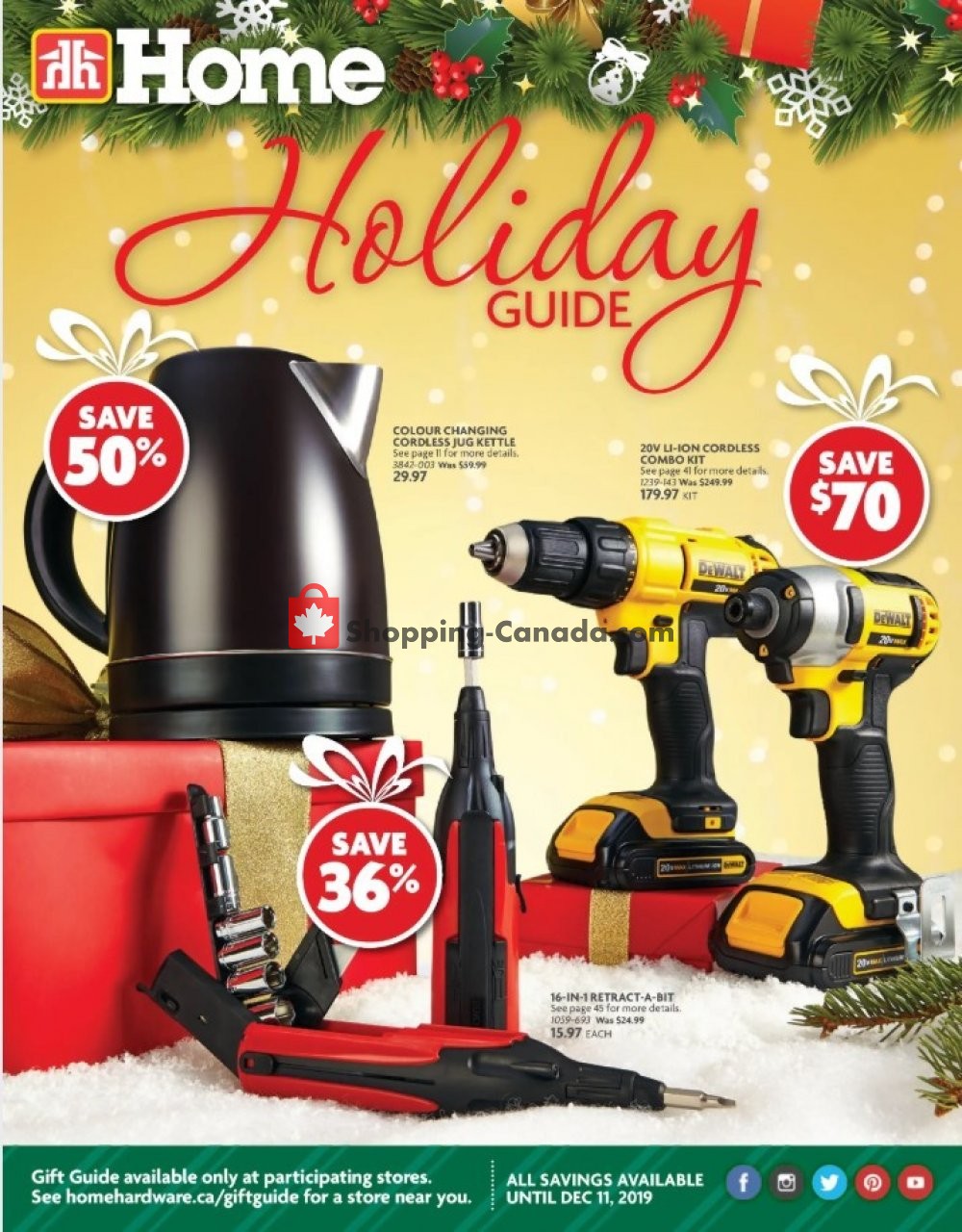 Home Hardware flyer from Thursday October 31, 2019 to Wednesday December 11, 2019 - page 1