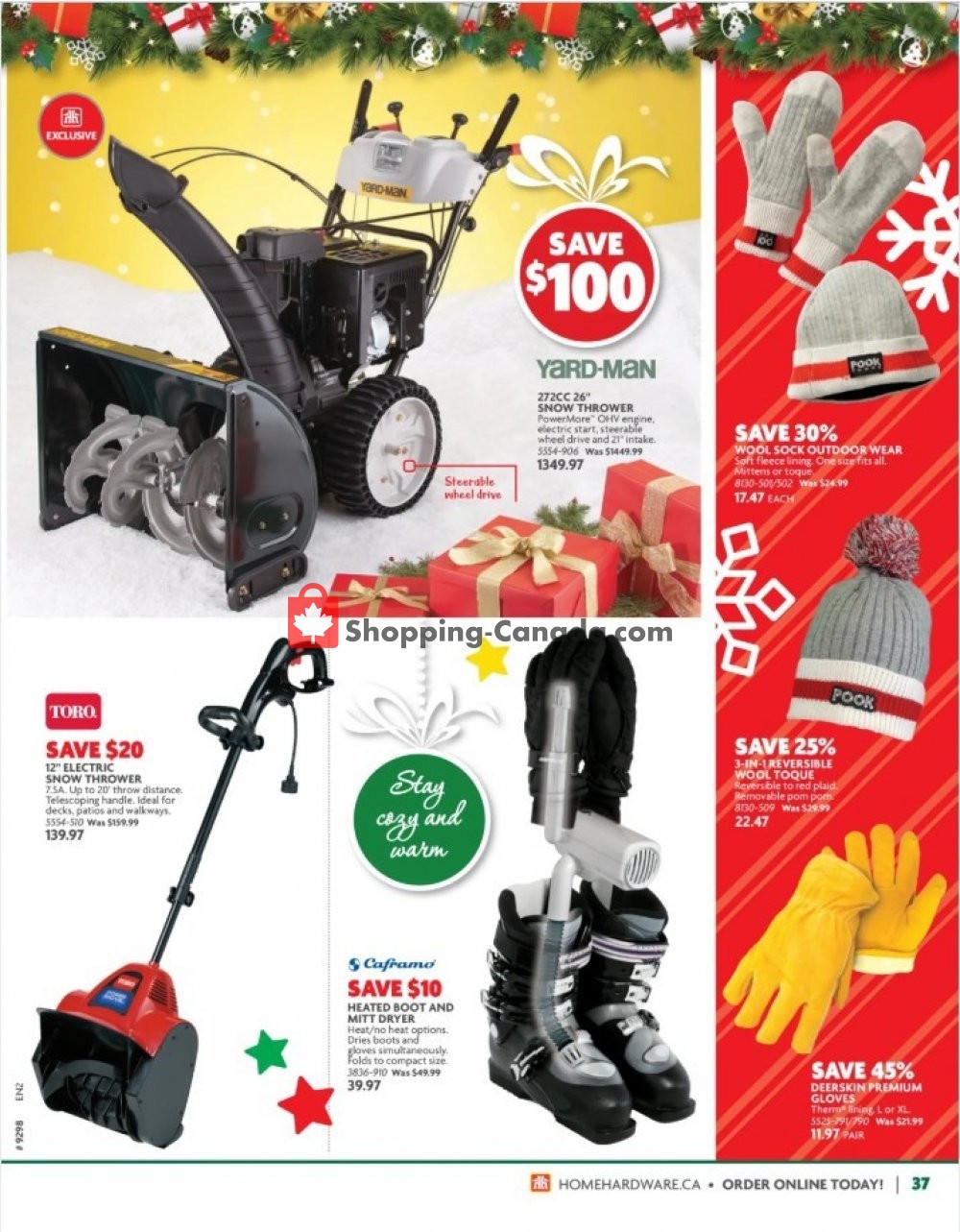 Home Hardware flyer from Thursday October 31, 2019 to Wednesday December 11, 2019 - page 37