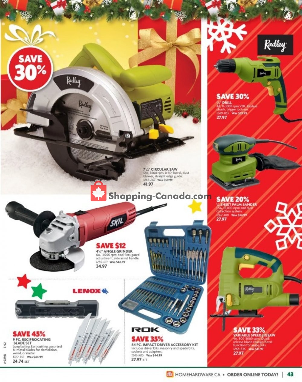 Home Hardware flyer from Thursday October 31, 2019 to Wednesday December 11, 2019 - page 43