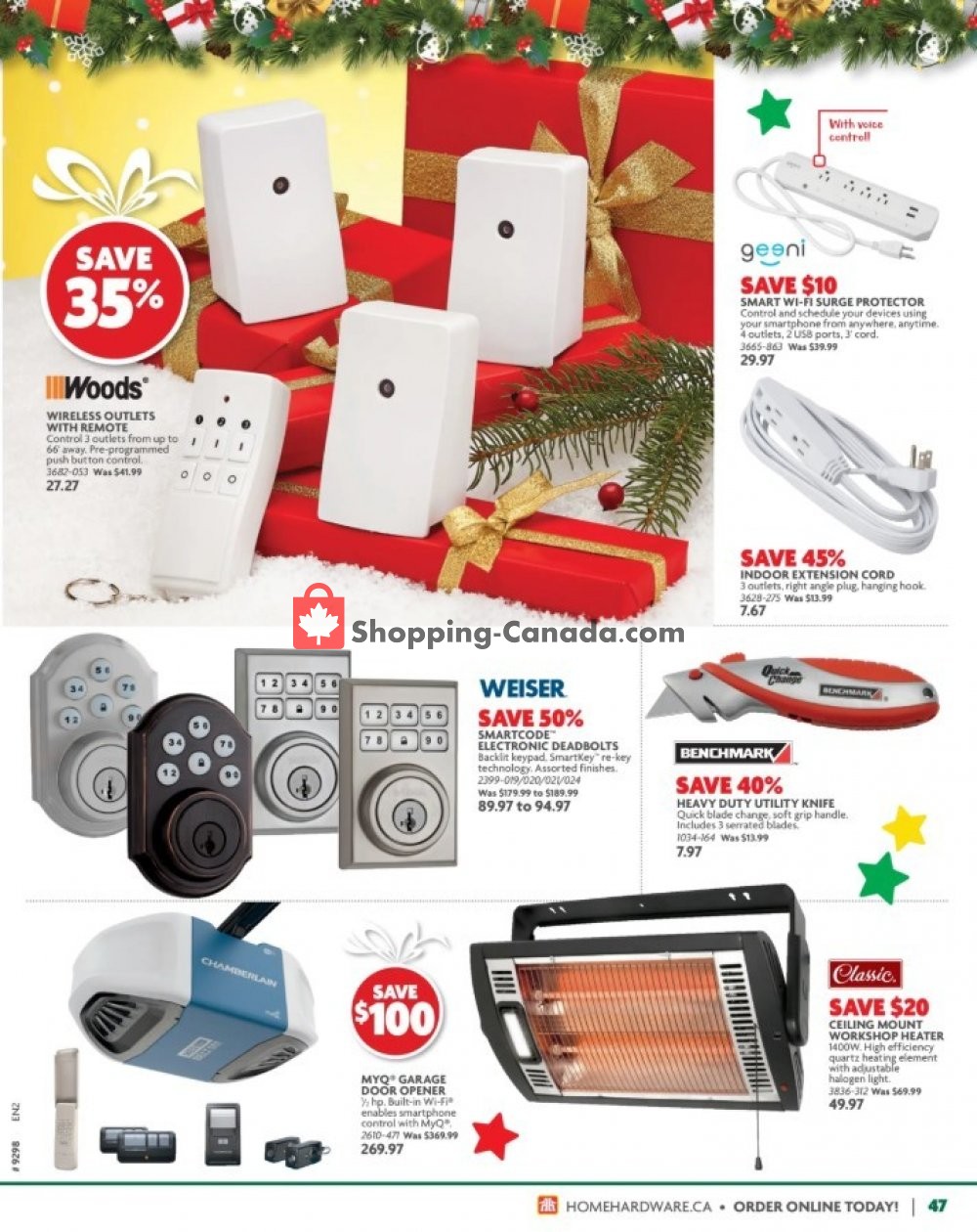 Home Hardware flyer from Thursday October 31, 2019 to Wednesday December 11, 2019 - page 47