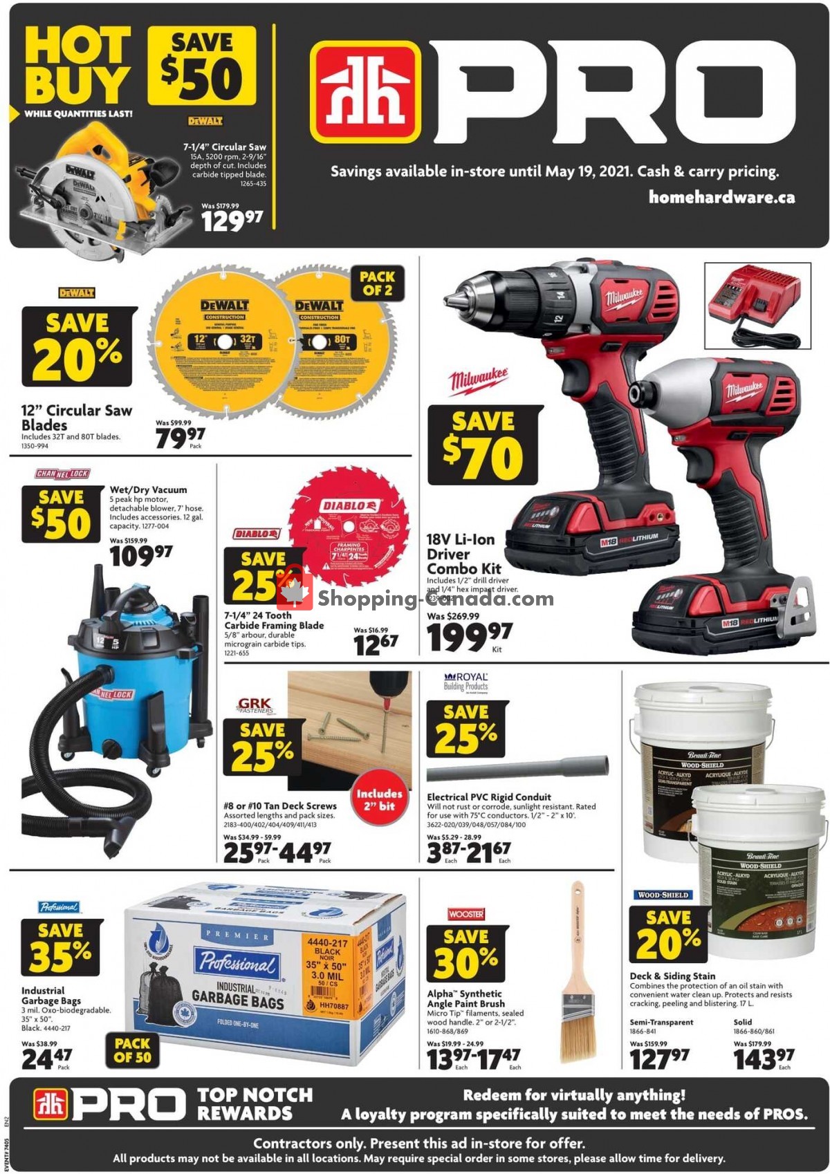 Home Hardware flyer from Thursday May 6, 2021 to Wednesday May 19, 2021 - page 1