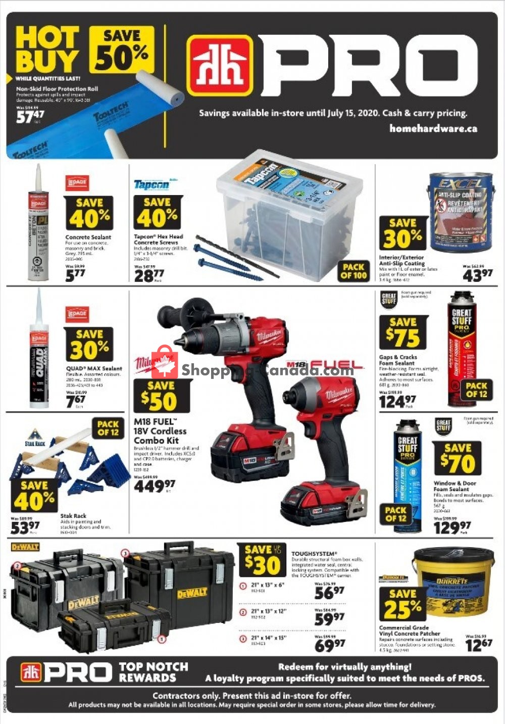 Home Hardware flyer from Thursday July 2, 2020 to Wednesday July 15, 2020 - page 1