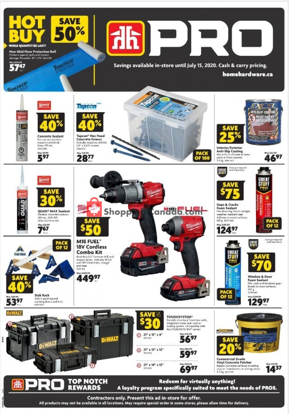 Home Hardware flyer from Thursday July 2, 2020 to Wednesday July 15, 2020 - page 1