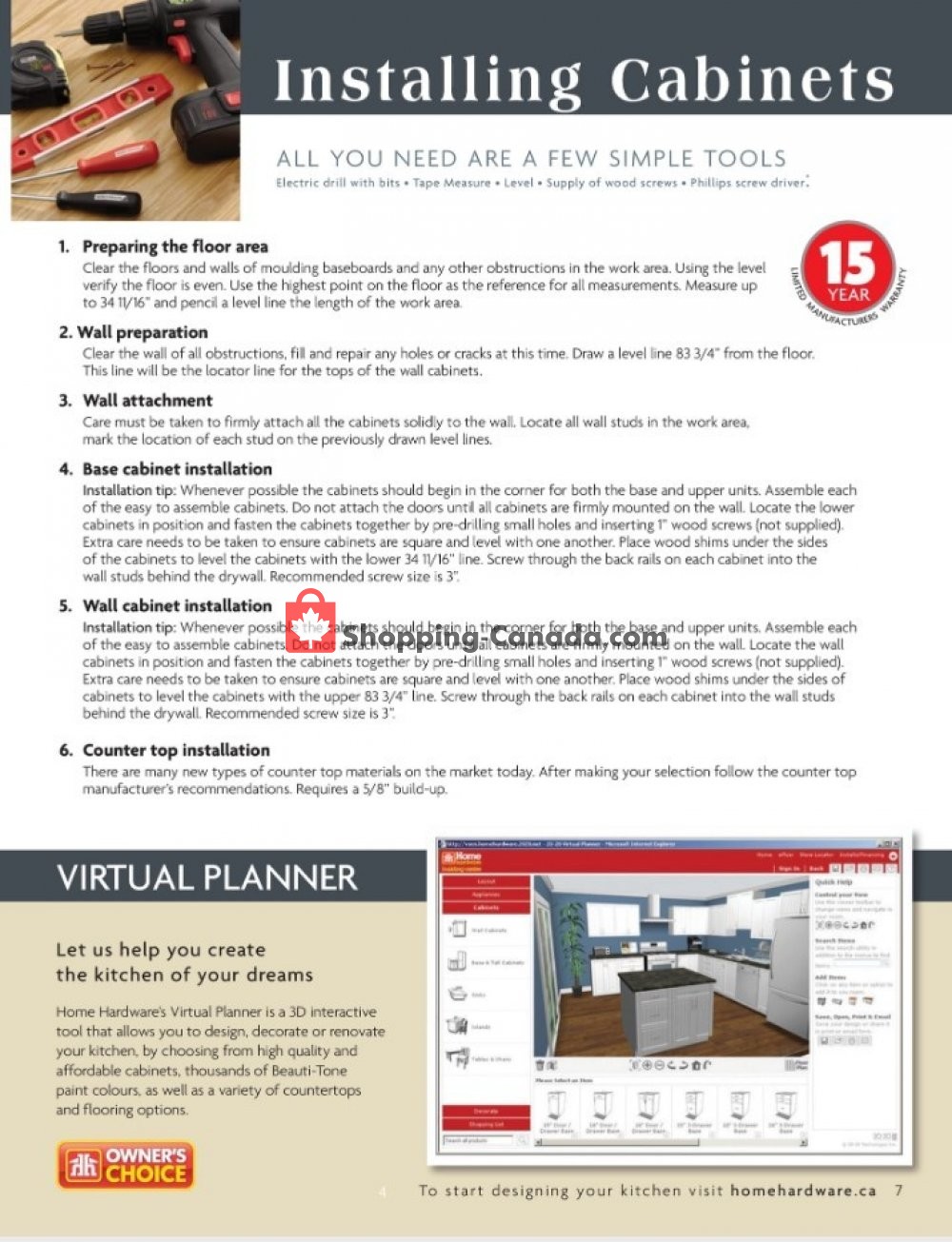 Home Hardware flyer from Monday April 1, 2019 to Tuesday December 31, 2019 - page 7