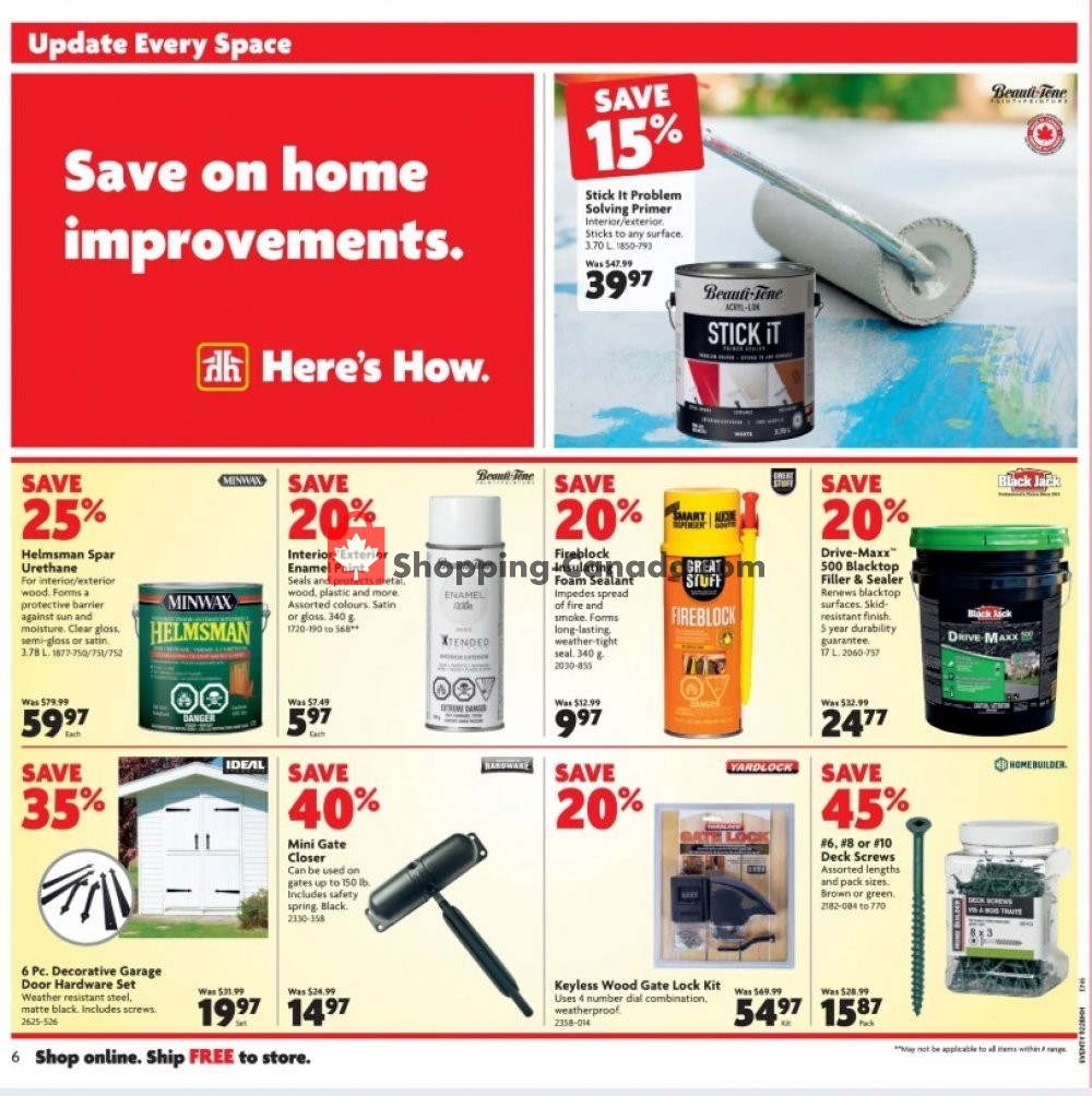 Home Hardware flyer from Thursday July 30, 2020 to Wednesday August 12, 2020 - page 6