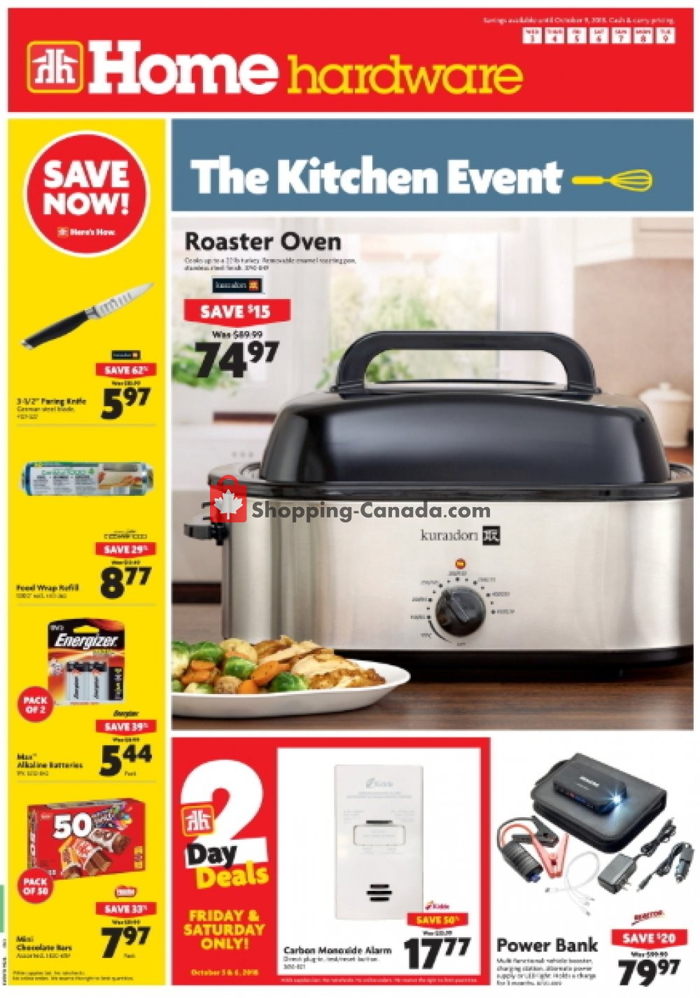 Home Hardware flyer from Wednesday October 3, 2018 to Tuesday October 9, 2018 - page 1