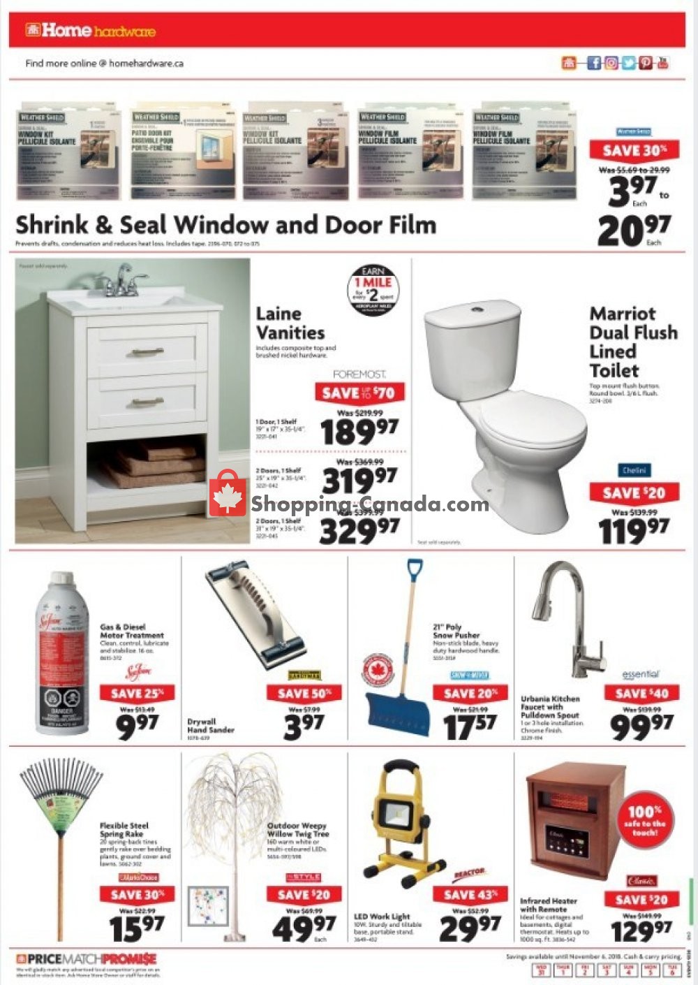 Home Hardware flyer from Wednesday October 31, 2018 to Tuesday November 6, 2018 - page 8