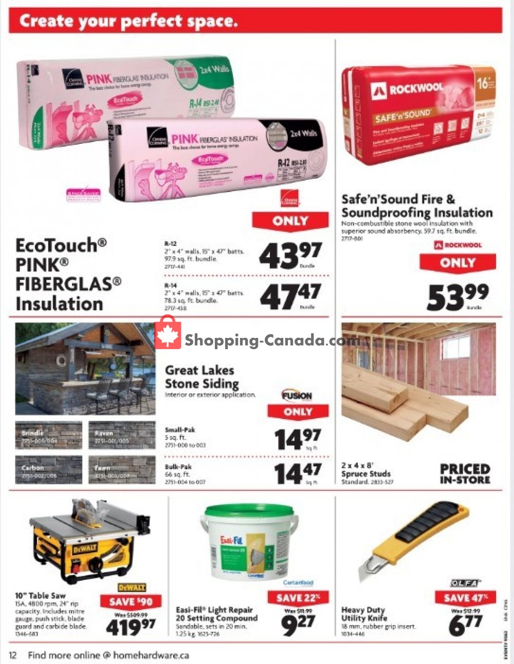 Home Hardware flyer from Wednesday October 10, 2018 to Tuesday October 16, 2018 - page 12