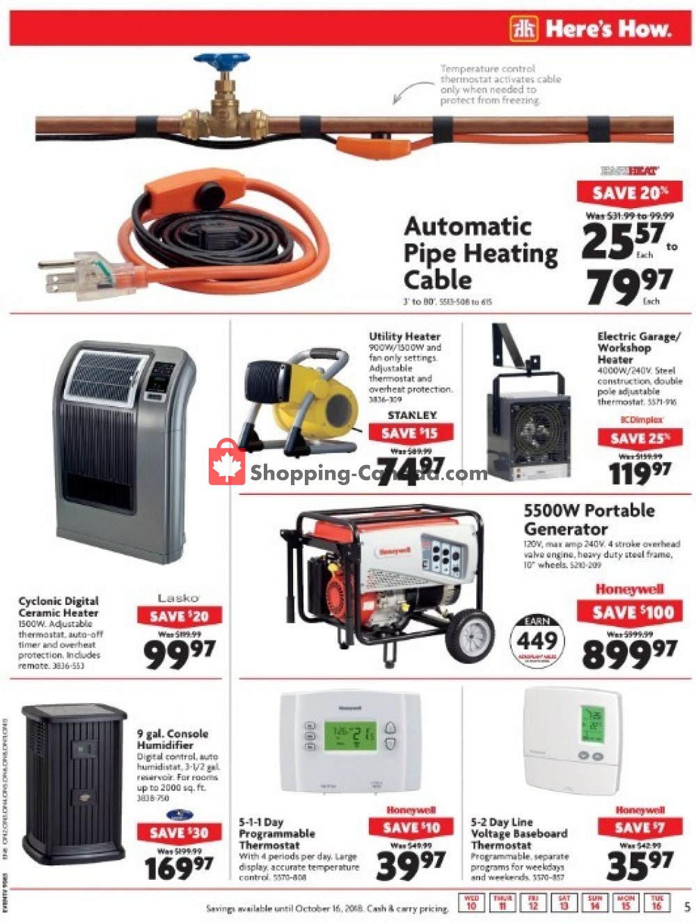 Home Hardware flyer from Wednesday October 10, 2018 to Tuesday October 16, 2018 - page 5