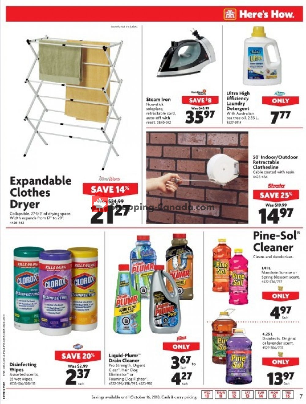 Home Hardware flyer from Wednesday October 10, 2018 to Tuesday October 16, 2018 - page 7