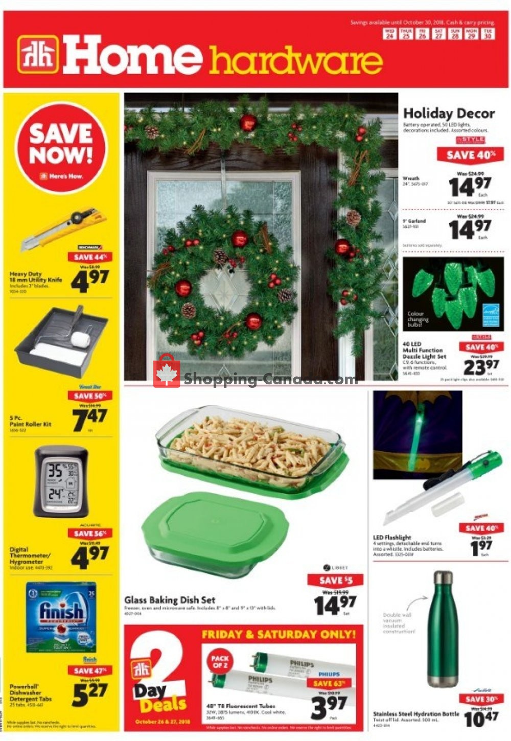 Home Hardware flyer from Wednesday October 24, 2018 to Tuesday October 30, 2018 - page 1