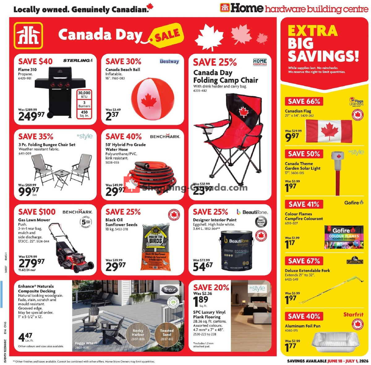Home Hardware flyer from Thursday June 18, 2026 to Wednesday July 1, 2026 - page 1