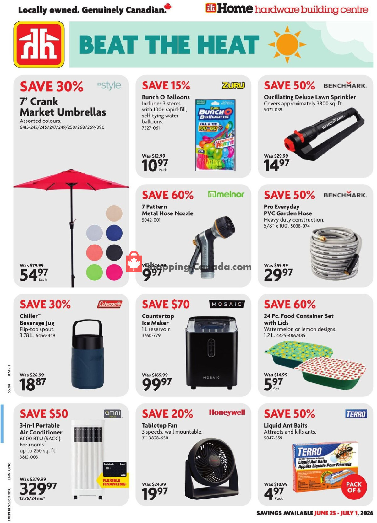 Home Hardware flyer from Thursday June 25, 2026 to Wednesday July 1, 2026 - page 1