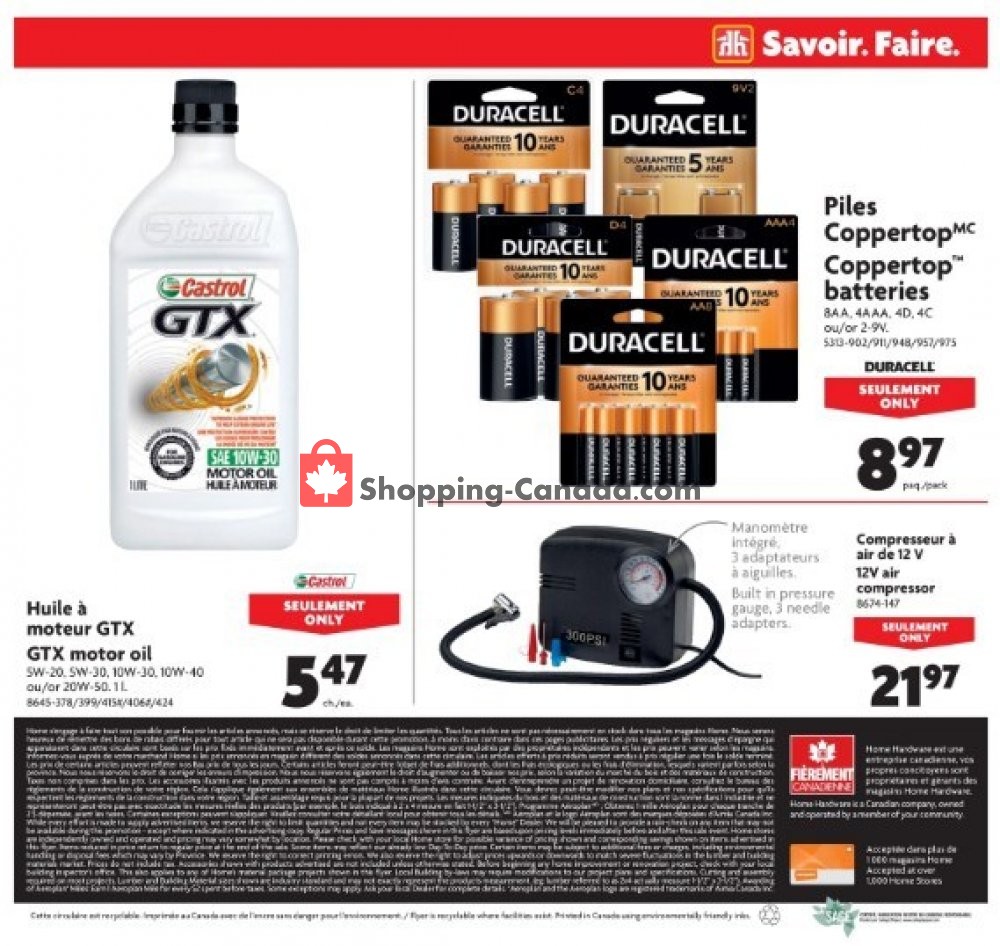 Home Hardware flyer from Wednesday October 10, 2018 to Tuesday October 16, 2018 - page 15