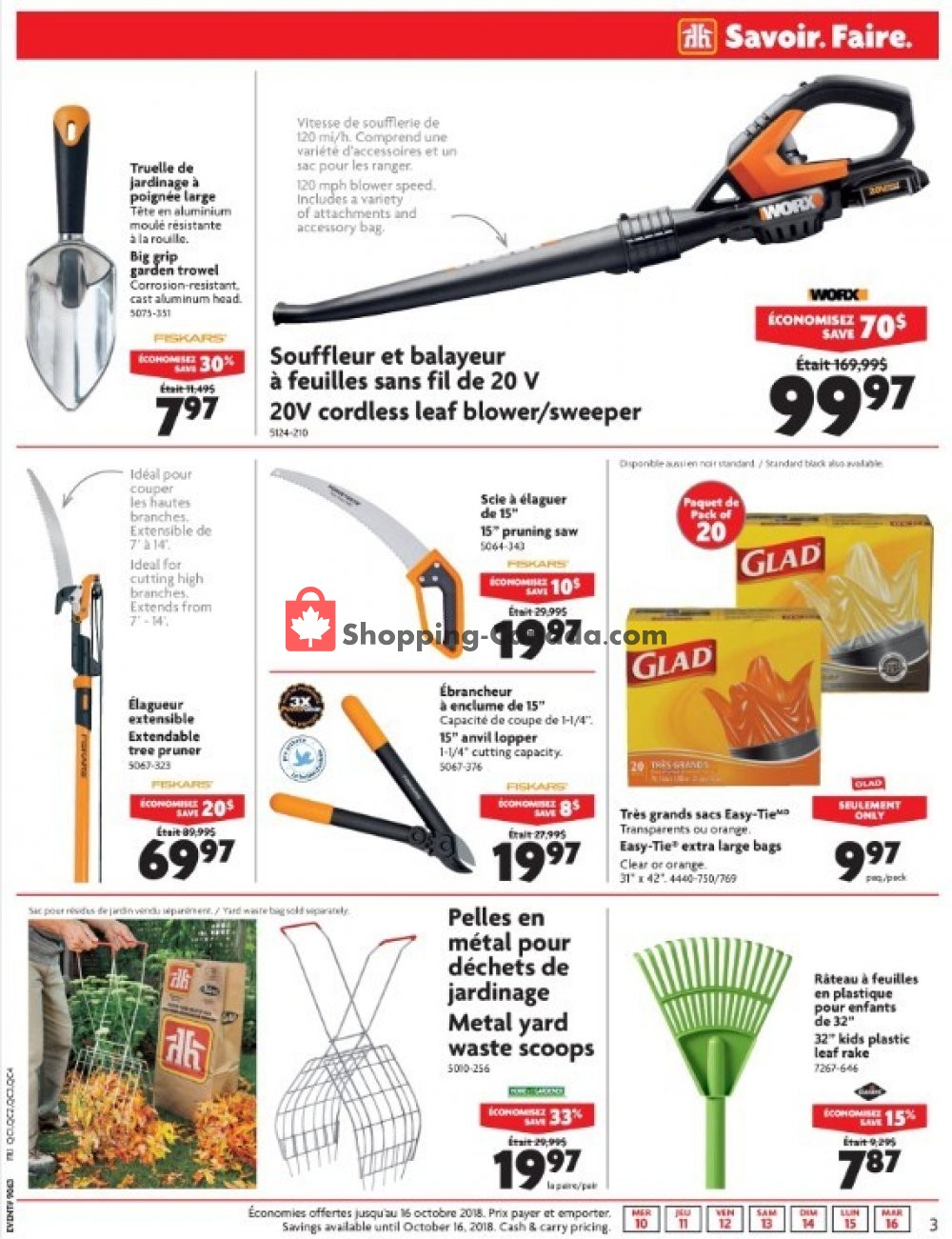 Home Hardware flyer from Wednesday October 10, 2018 to Tuesday October 16, 2018 - page 3