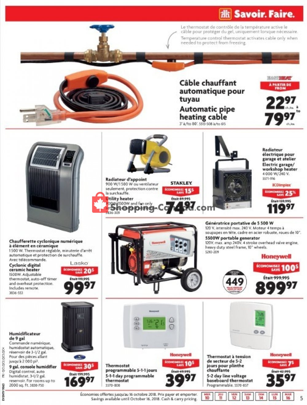 Home Hardware flyer from Wednesday October 10, 2018 to Tuesday October 16, 2018 - page 5