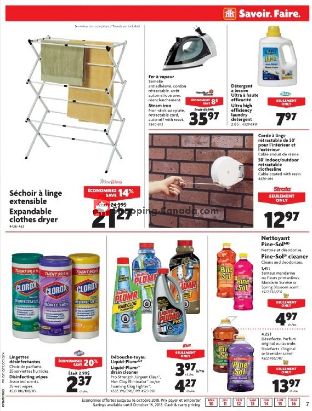 Home Hardware flyer from Wednesday October 10, 2018 to Tuesday October 16, 2018 - page 7