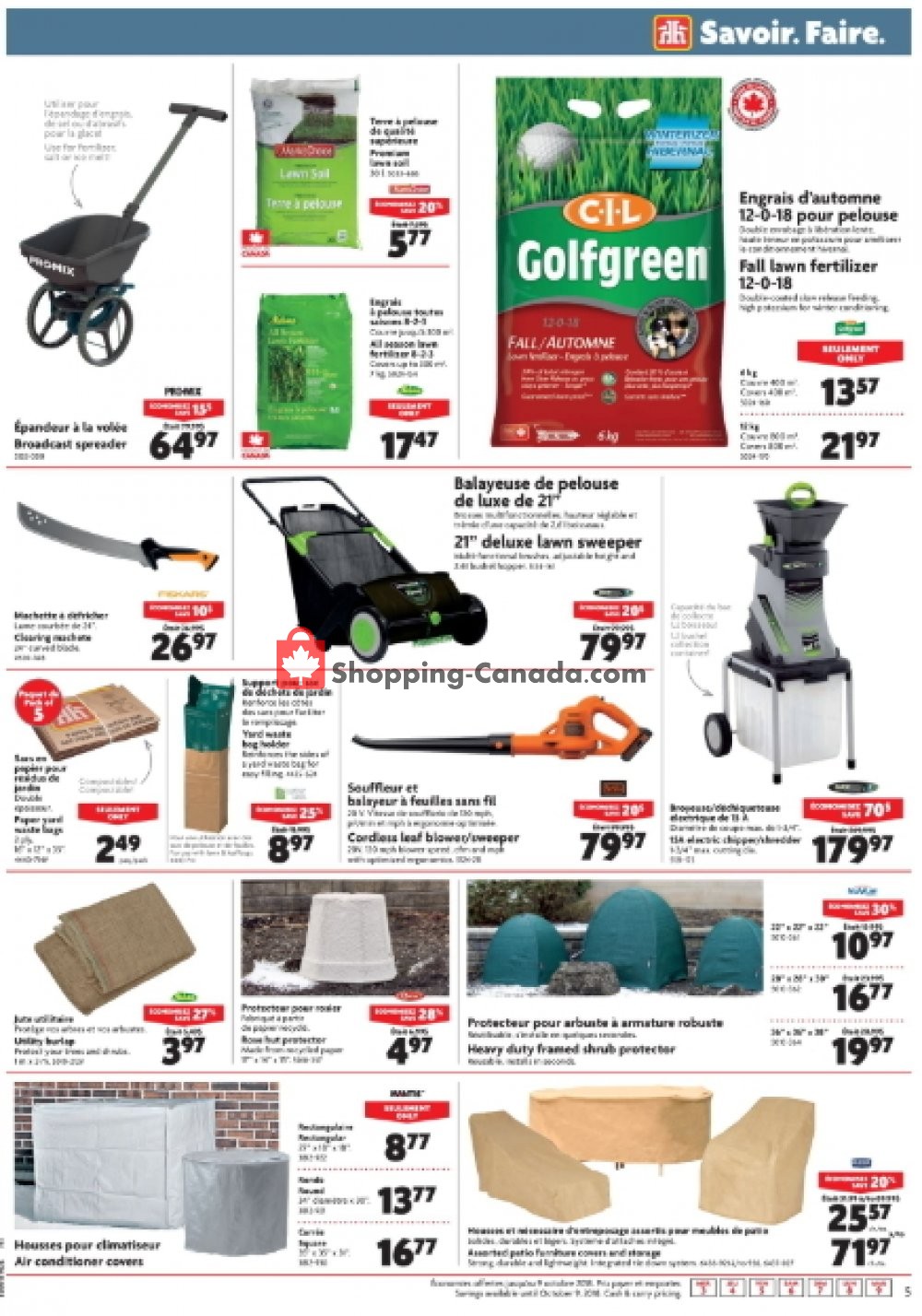 Home Hardware flyer from Wednesday October 3, 2018 to Tuesday October 9, 2018 - page 5