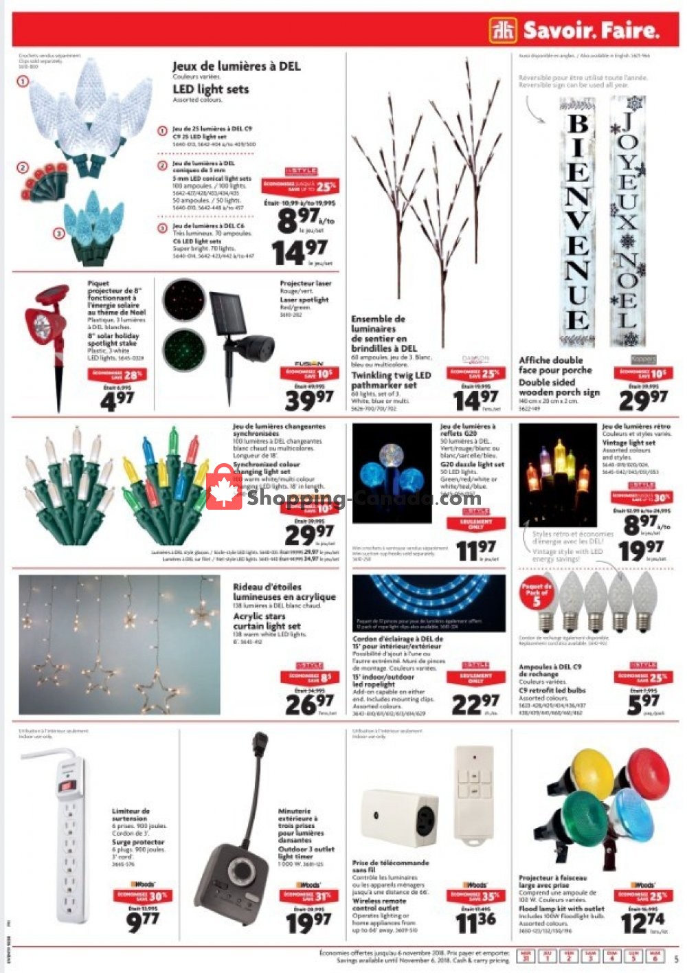Home Hardware flyer from Wednesday October 31, 2018 to Tuesday November 6, 2018 - page 5