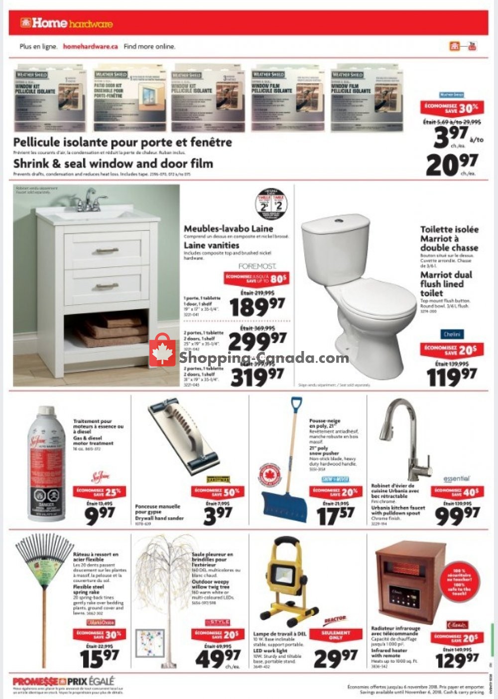 Home Hardware flyer from Wednesday October 31, 2018 to Tuesday November 6, 2018 - page 8