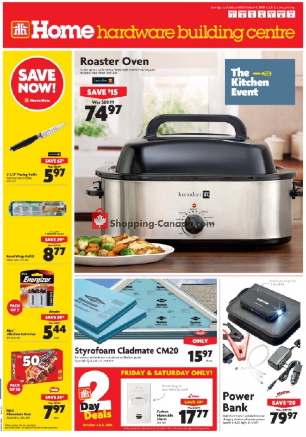 Home Hardware flyer from Wednesday October 3, 2018 to Tuesday October 9, 2018 - page 1