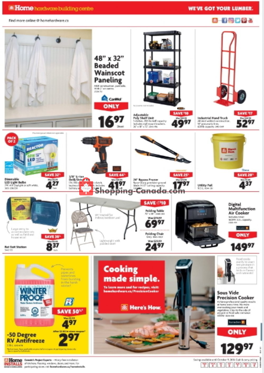 Home Hardware flyer from Wednesday October 3, 2018 to Tuesday October 9, 2018 - page 12