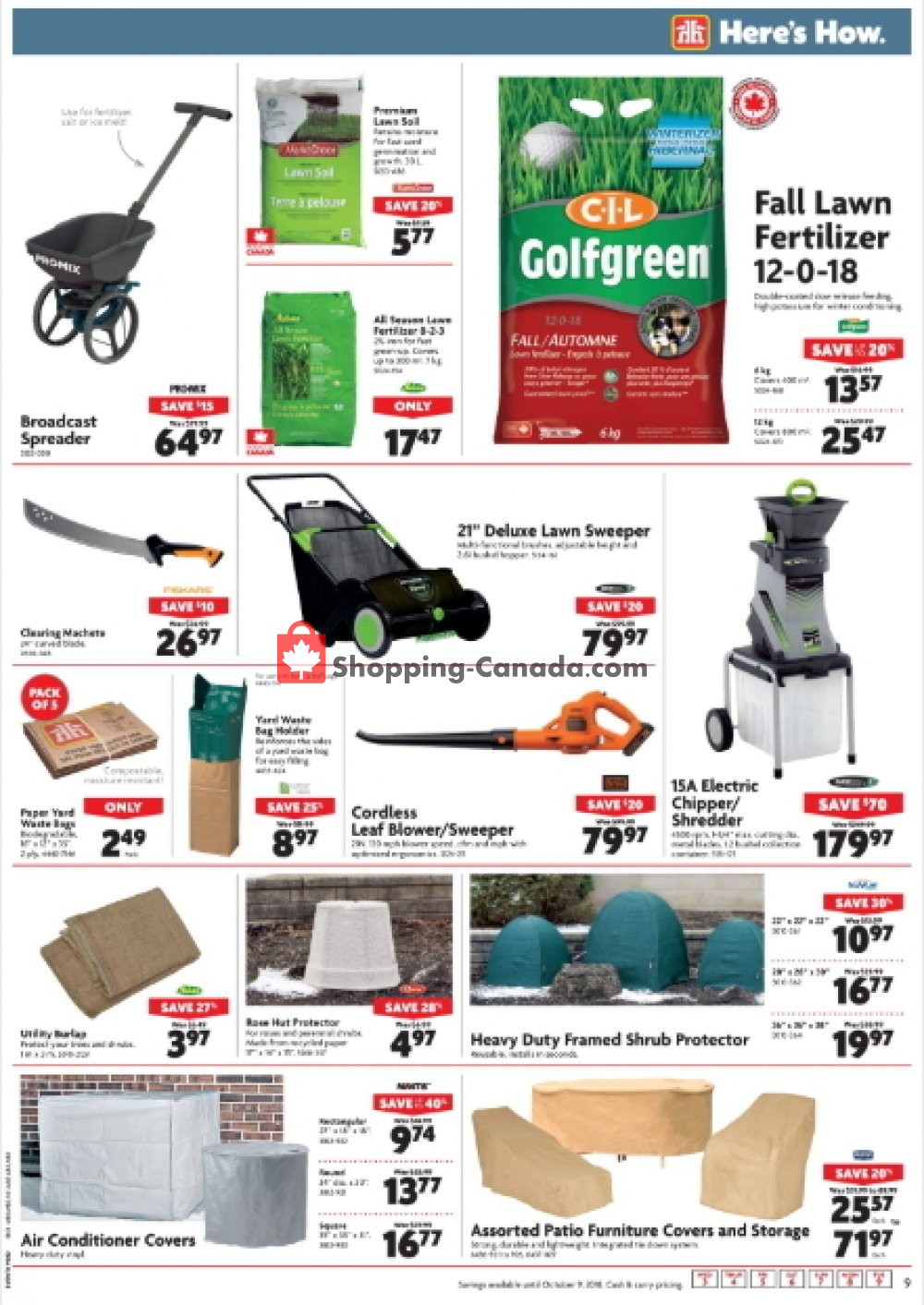 Home Hardware flyer from Wednesday October 3, 2018 to Tuesday October 9, 2018 - page 9
