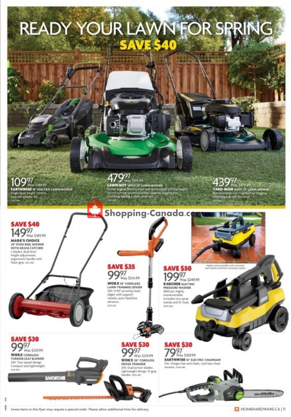 Home Hardware flyer from Thursday March 14, 2019 to Wednesday April 3, 2019 - page 11