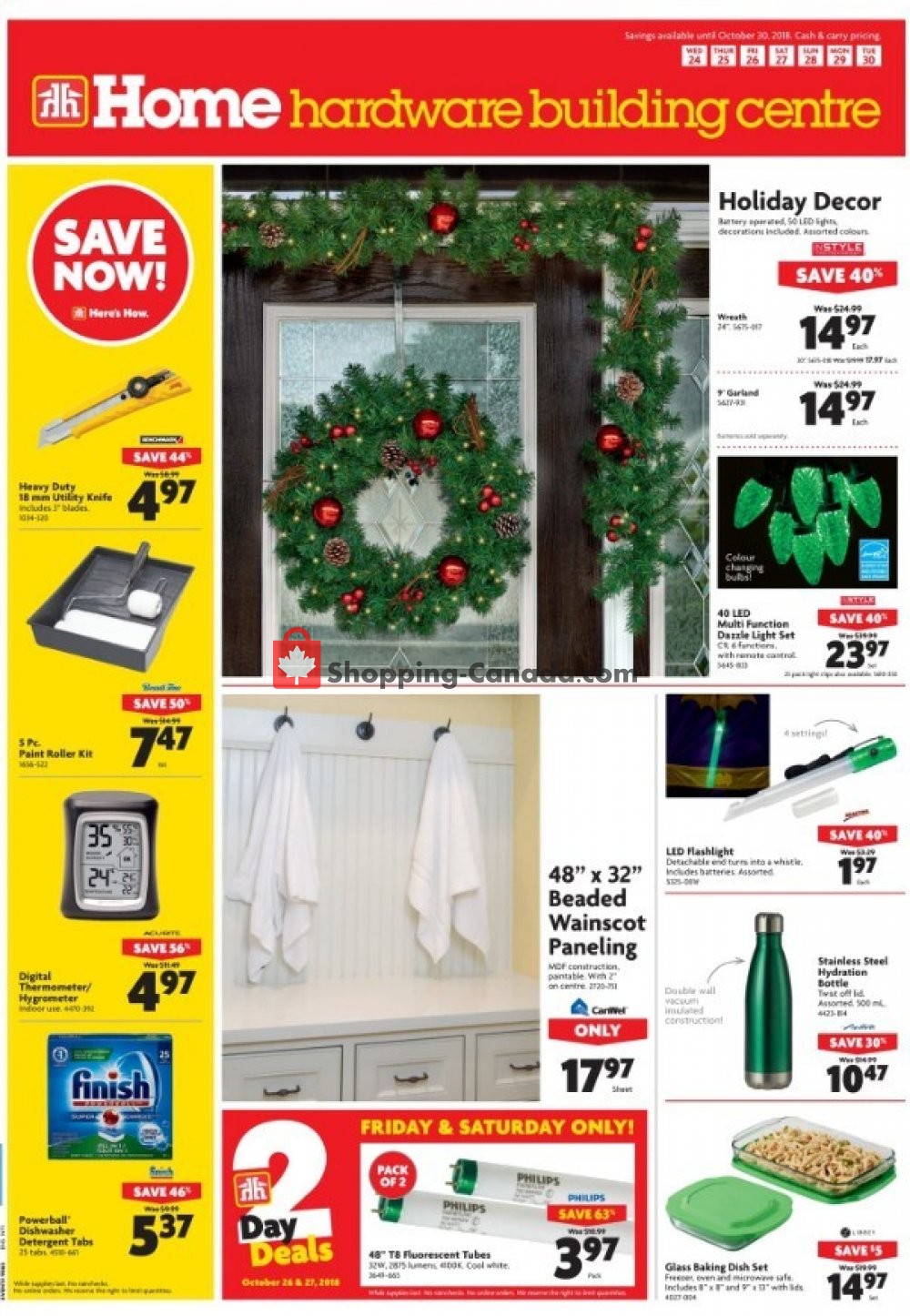 Home Hardware flyer from Wednesday October 24, 2018 to Tuesday October 30, 2018 - page 1