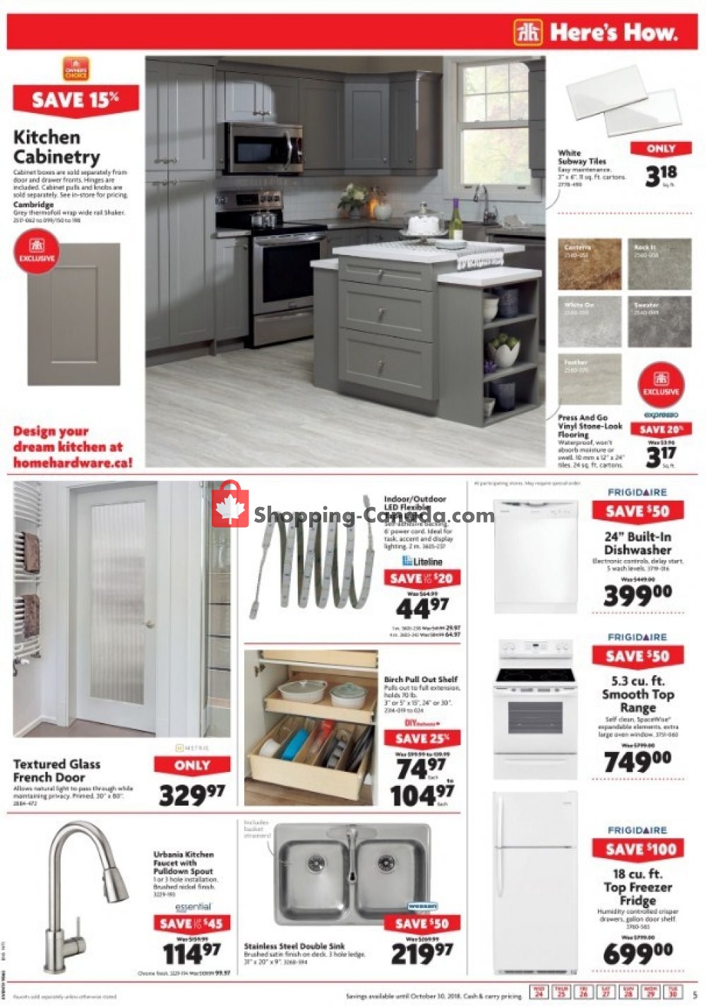 Home Hardware flyer from Wednesday October 24, 2018 to Tuesday October 30, 2018 - page 5