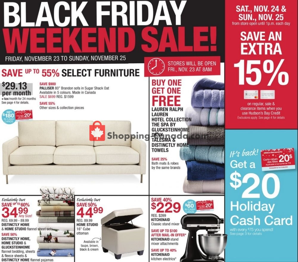 Home Outfitters Canada, flyer (Black Friday Weekend Sale QC