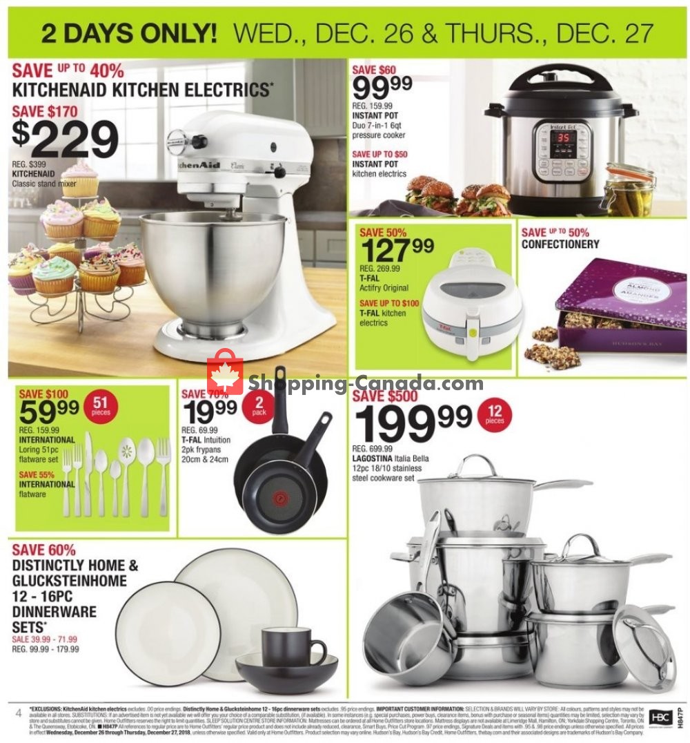 Home Outfitters flyer from Wednesday December 26, 2018 to Thursday December 27, 2018 - page 4