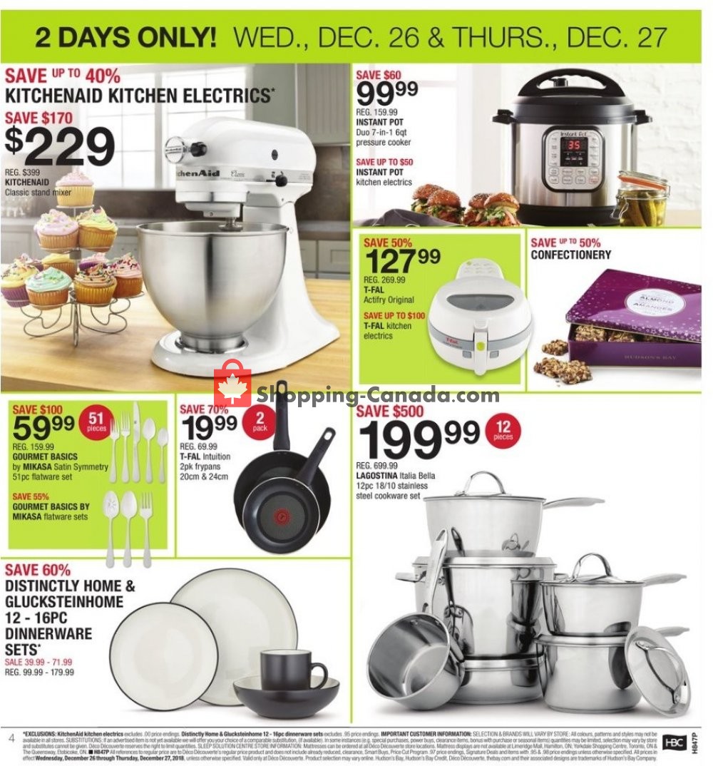 Home Outfitters flyer from Wednesday December 26, 2018 to Thursday December 27, 2018 - page 4