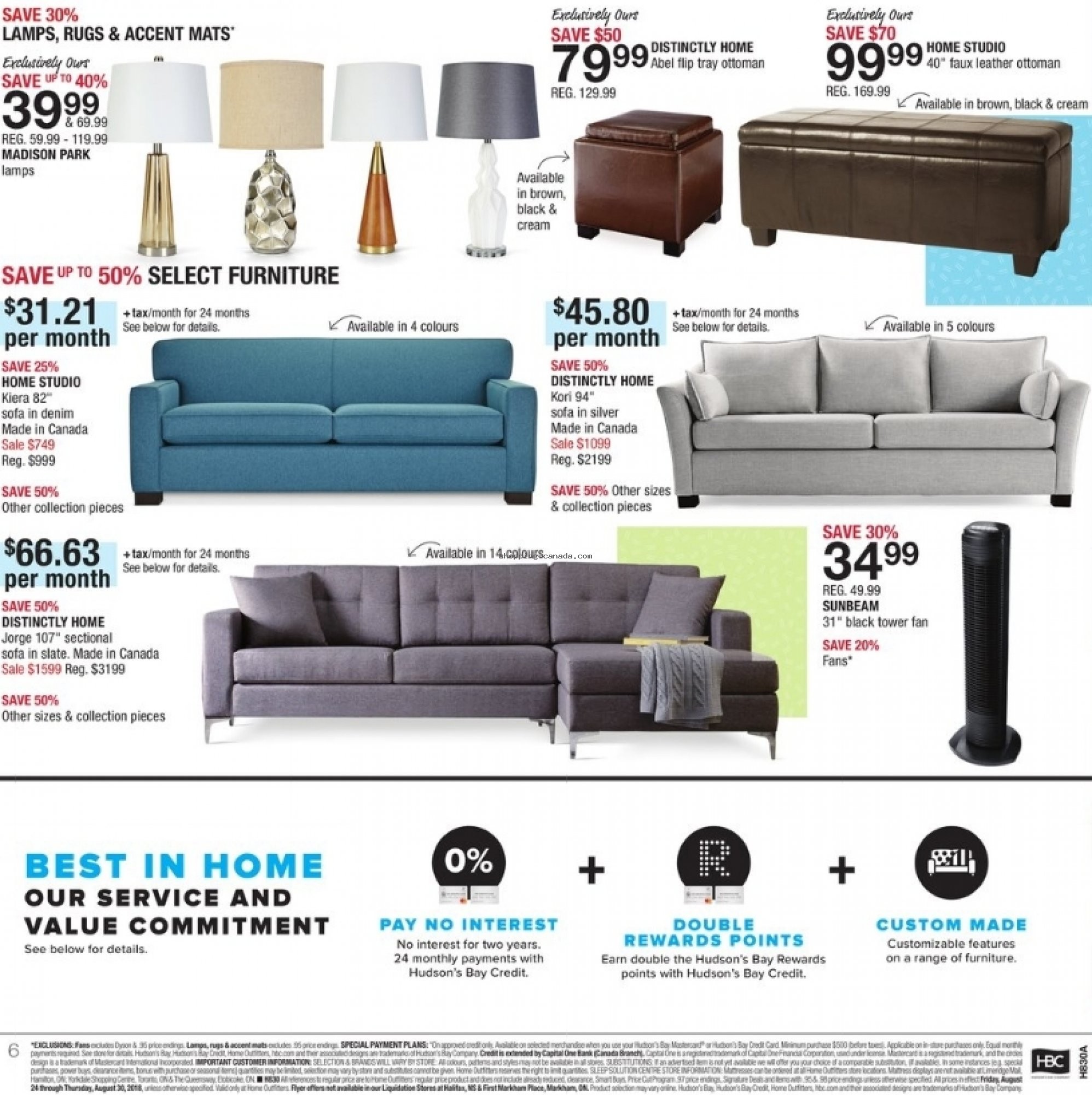 Home Outfitters flyer from Friday August 24, 2018 to Thursday August 30, 2018 - page 6